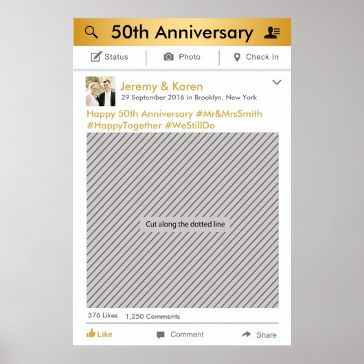 ソーシャルメディアパーティーフレームフォトブースプロップ ポスター (正面)