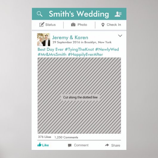 ソーシャルメディアパーティーフレーム写真ブースプロップポスター ポスター (正面)