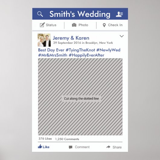 ソーシャルメディアパーティーフレーム写真ブースプロップポスター ポスター (正面)