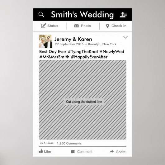 ソーシャルメディアパーティーフレーム写真ブースプロップポスター ポスター (正面)