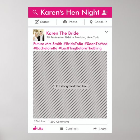 ソーシャルメディアパーティーフレーム写真ブースプロップポスター ポスター (正面)