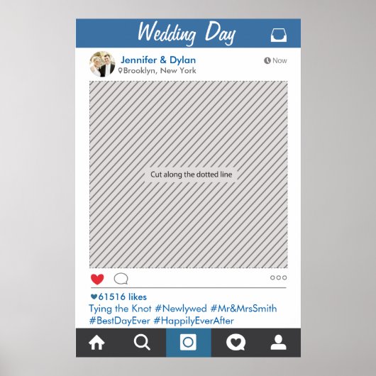 ソーシャルメディアパーティーフレーム写真ブースプロップポスター ポスター (正面)