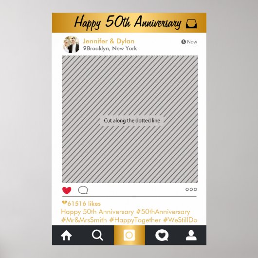 ソーシャルメディアパーティーフレーム写真ブースプロップポスター ポスター (正面)