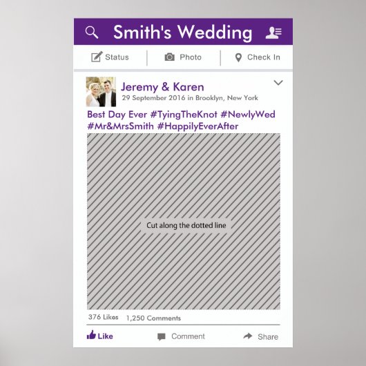 ソーシャルメディアパーティーフレーム写真ブース小道具 ポスター (正面)