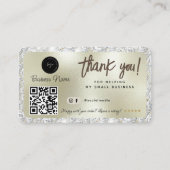 ソーシャルメディアビジネスモダン金ゴールドダイヤサンキューモンド 名刺 (正面)