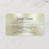 ソーシャルメディアビジネスモダン金ゴールドダイヤサンキューモンド 名刺 (裏面)