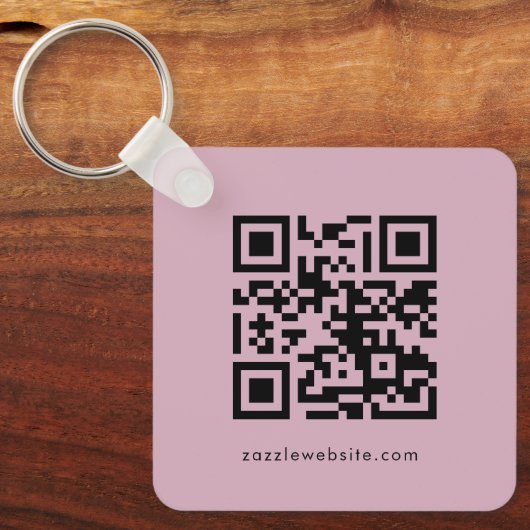 ソーシャルメディアビジネスロゴQRコードモノグラムの キーホルダー (正面)