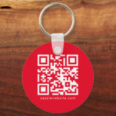 ソーシャルメディアビジネスロゴQRコード赤モノグラムの色 キーホルダー (正面)