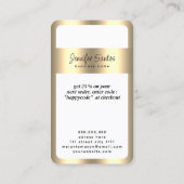 ソーシャルメディアビジネスQRコードロゴありがとう金ゴールド 名刺 (裏面)