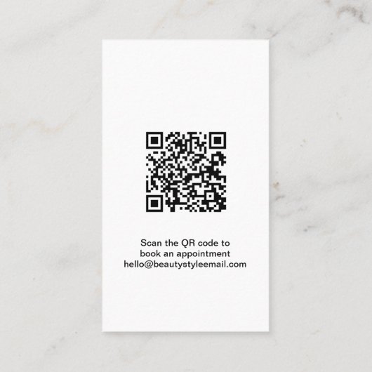 ソーシャルメディアビューティーサロンインスタグラム写真 名刺 (裏面)