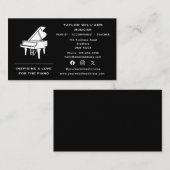 ソーシャルメディアピアニスト先生伴奏者おもしろい 名刺 (正面/裏面)