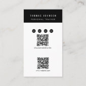 ソーシャルメディアフィットネスインフルエンサー2 QRコード写真 名刺 (裏面)