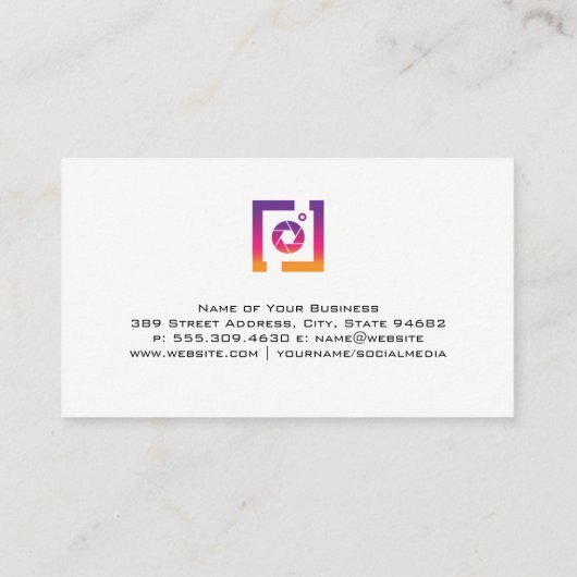 ソーシャルメディアフォトアイコン |ヴィンテージフローラ 名刺 (裏面)