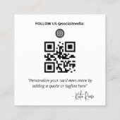 ソーシャルメディアフォトカード – Instagram スクエア名刺 (裏面)