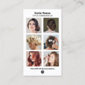 ソーシャルメディアフォトグリッドQRコード – Instagram 名刺 (正面)