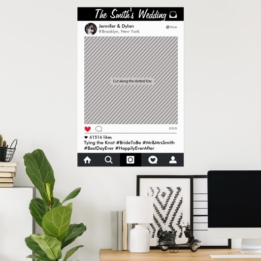 ソーシャルメディアフレームパーティーフォトプロップ ポスター (ホームオフィス)