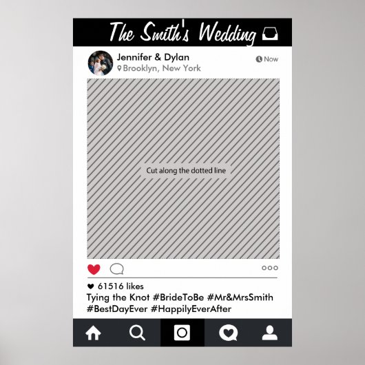 ソーシャルメディアフレームパーティーフォトプロップ ポスター (正面)