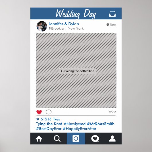 ソーシャルメディアフレームパーティーフォトプロップ ポスター (正面)