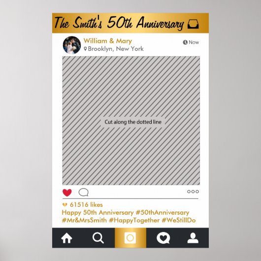 ソーシャルメディアフレームパーティーフォトプロップ ポスター (正面)