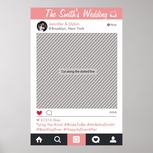 ソーシャルメディアフレームパーティー写真小道具 ポスター (正面)