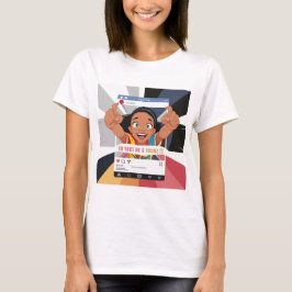 ソーシャルメディアフレーム おもしろ 子供の誕生日パーティー Tシャツ