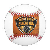 「ソーシャルメディアプログラムwのロゴデザインが必要だ 野球ボール (正面)