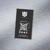ソーシャルメディアプロファイルQRコードロゴモダンシンプル マグネット名刺 (インサイチュ)