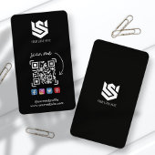 ソーシャルメディアプロファイルQRコードロゴモダンシンプル 名刺