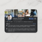 ソーシャルメディアプロフェッショナルビジネスプロファイルページ 名刺 (正面)