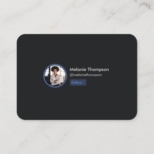 ソーシャルメディアプロフェッショナルビジネスプロファイルページ 名刺 (裏面)