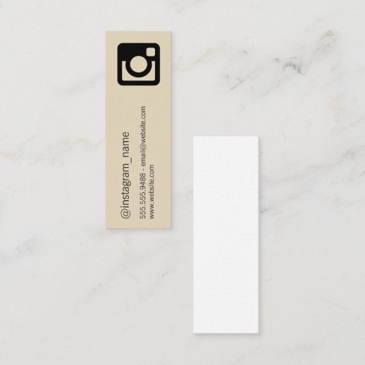 ソーシャルメディアプロモーション/バリエーション/ベージュ スキニー名刺 (正面/裏面)