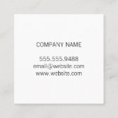 ソーシャルメディアプロモーション(黒/白) スクエア名刺 (裏面)