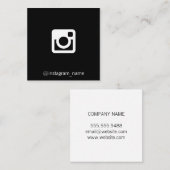ソーシャルメディアプロモーション(黒/白) スクエア名刺 (正面/裏面)