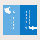 ソーシャルメディアページのカラフル情報カバー 名刺 (外部フラット)