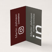 ソーシャルメディアページのカラフル情報カバー 名刺 (内部)