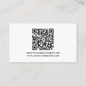 ソーシャルメディアページ写真QRコード名刺 名刺 (裏面)