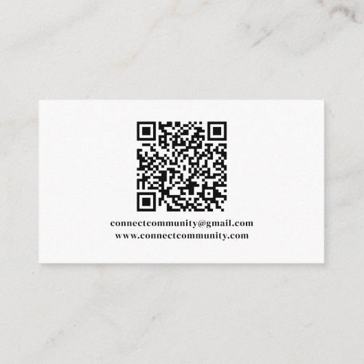 ソーシャルメディアページ写真QRコード名刺 名刺 (裏面)