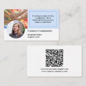 ソーシャルメディアページ写真QRコード名刺 名刺 (正面/裏面)