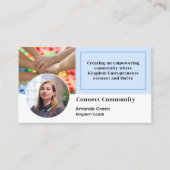 ソーシャルメディアページ写真QRコード名刺 名刺 (正面)