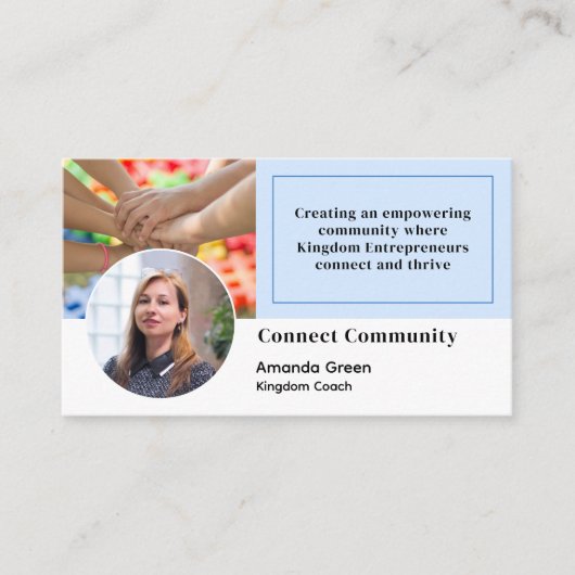 ソーシャルメディアページ写真QRコード名刺 名刺 (正面)