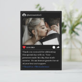 ソーシャルメディアポストフォトダークモード結婚ズ サンキューカード (スタンド正面)
