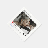 ソーシャルメディアポストフォト結婚ズ スタンダードカクテルナプキン (角)