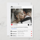 ソーシャルメディアポストフォト結婚ズ 招待状 (正面)