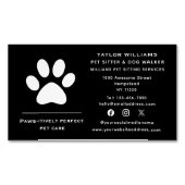 ソーシャルメディアポープリントドッグウォーカーキャットペットシッター マグネット名刺 (正面)