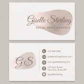 ソーシャルメディアマネージャーバラゴールドフォイル赤面美しい 名刺