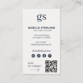 ソーシャルメディアマネージャー写真ソーシャルメディアQRコード 名刺 (裏面)