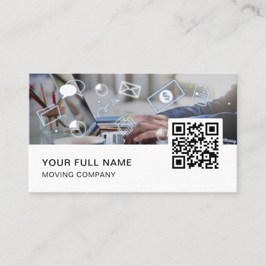 ソーシャルメディアマネージャーQRコードロゴソーシャルメディア 名刺 (正面)