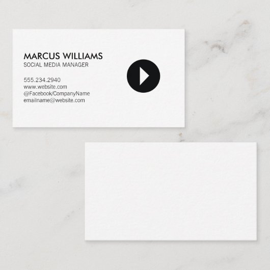 ソーシャルメディアマネージャ遊のアイコン 名刺 (正面/裏面)