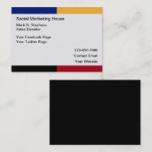 ソーシャルメディアマーケティング連絡ビジネスカード コーリングカード (正面/裏面)