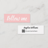 ソーシャルメディアミニマリストのピンモダンクインスタグラム スキニー名刺 (正面/裏面)